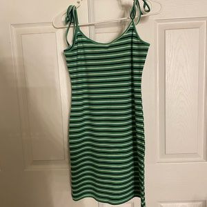 Forever 21, size M, Green Striped Dress